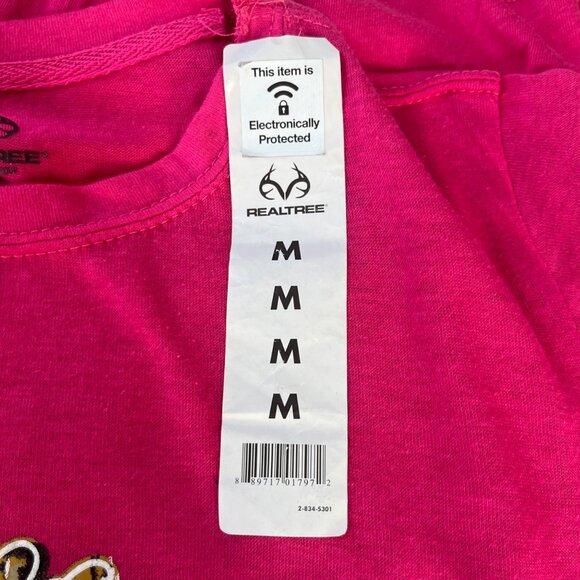 Realtree Graphic Tshirt Womens Medium Pink New Hunting Summer - Picture 7 of 9